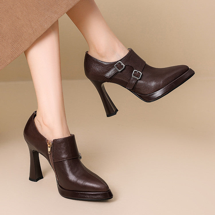 Authentic Leather Heels Nyrix