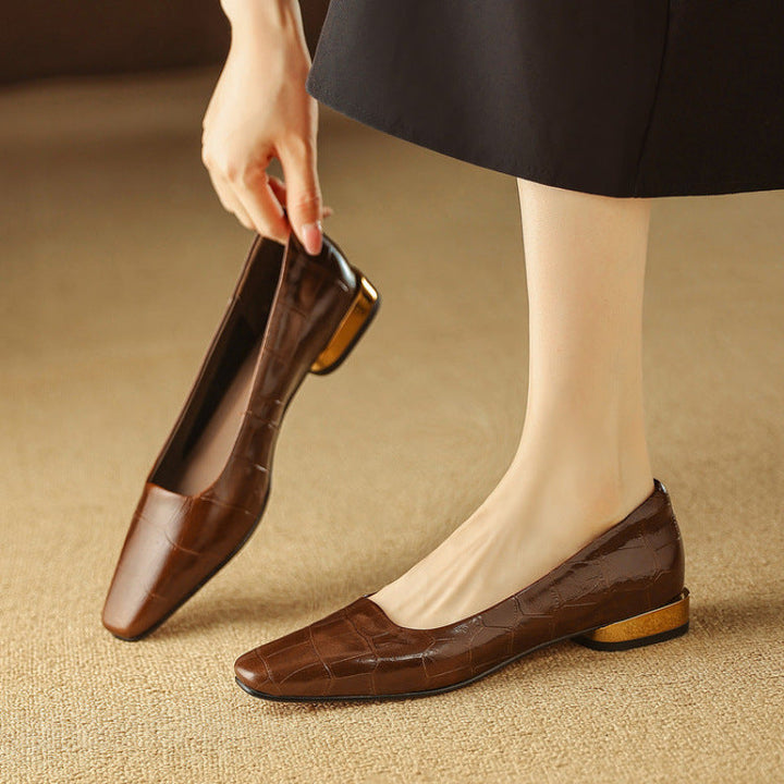 Authentic Leather Heels Celene
