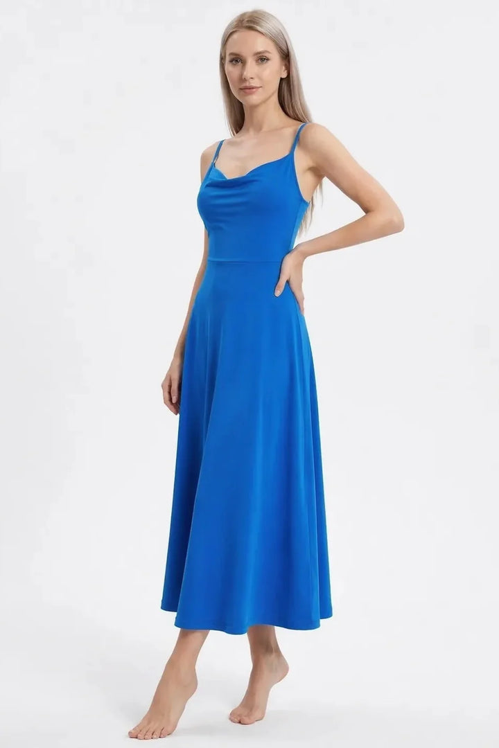Iva | Midi Dress Featuring Delicate Thin Straps