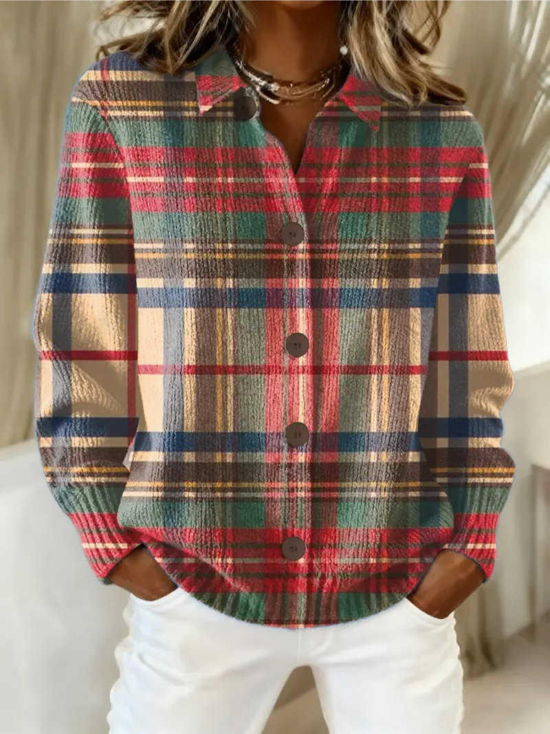 Gloria | Multicoloured Checked Cardigan