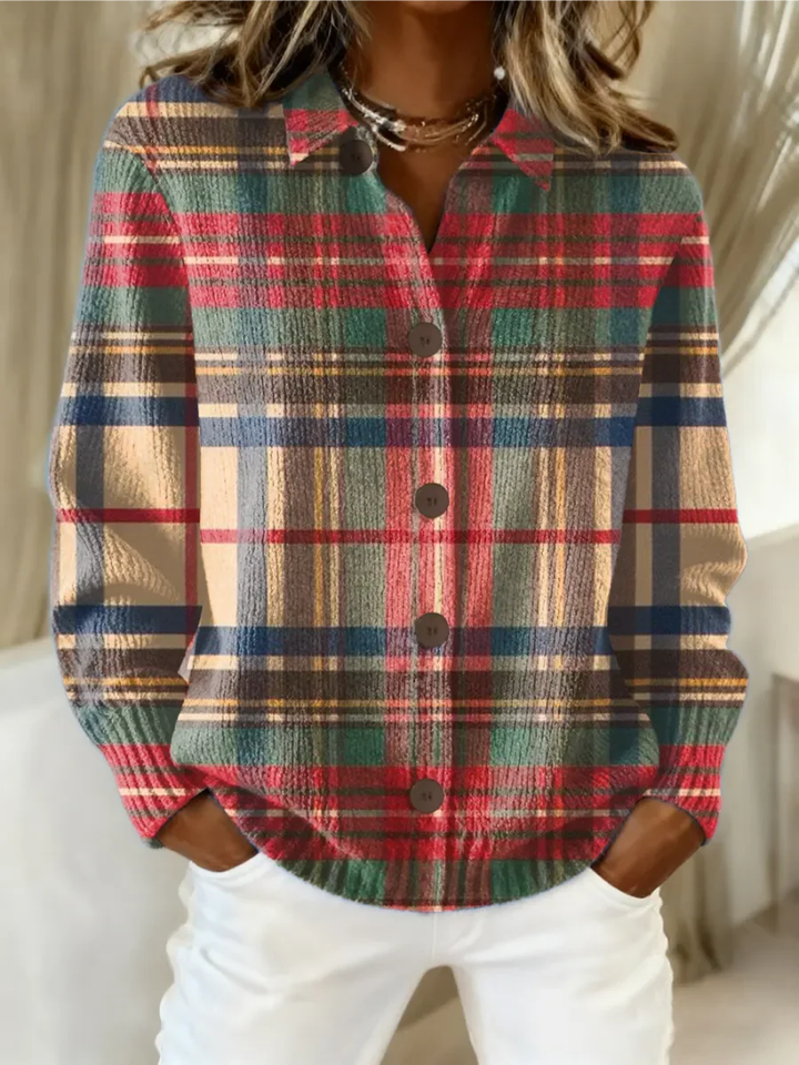 Gloria | Multicoloured Checked Cardigan