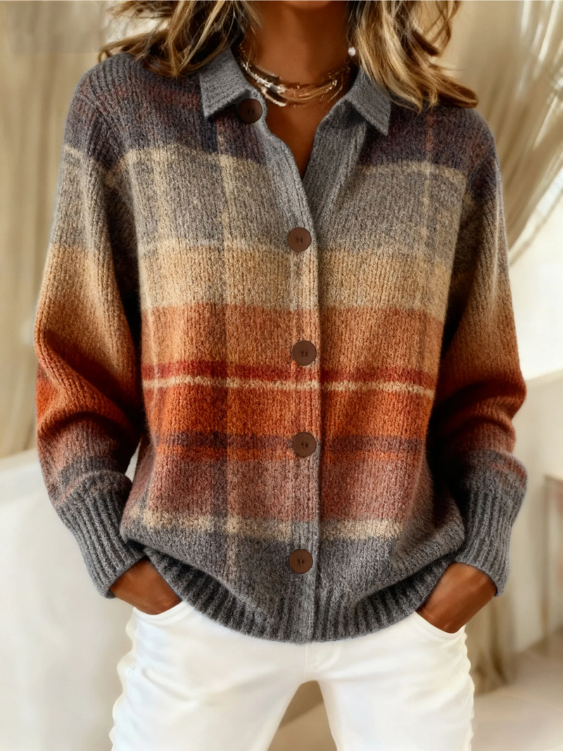 Eleni | Checked Autumn Overcoat