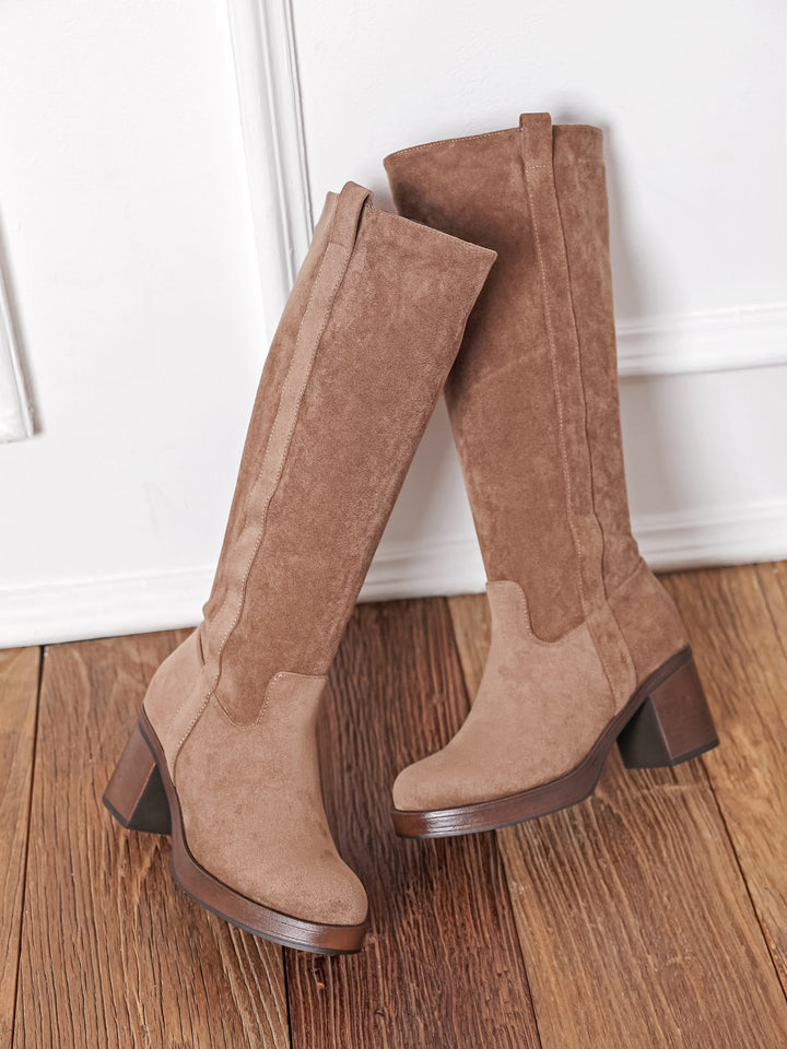 Elevated Block Heel Boots