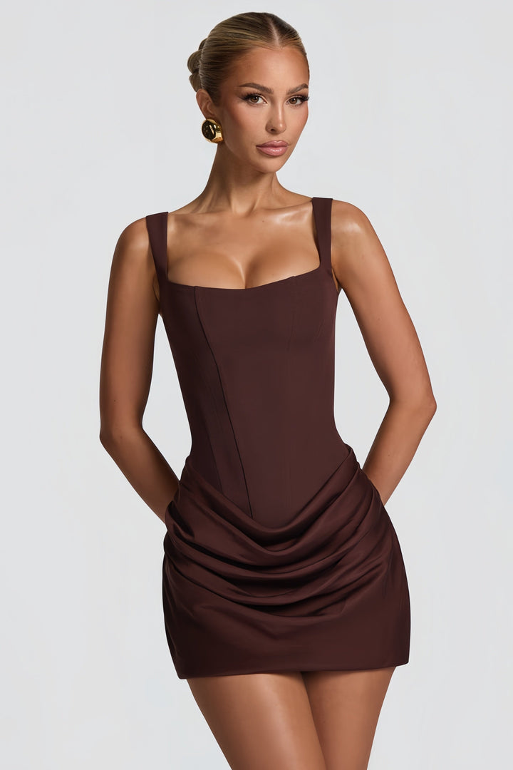Elegant Mini Dress with Pleats for Festive Moments