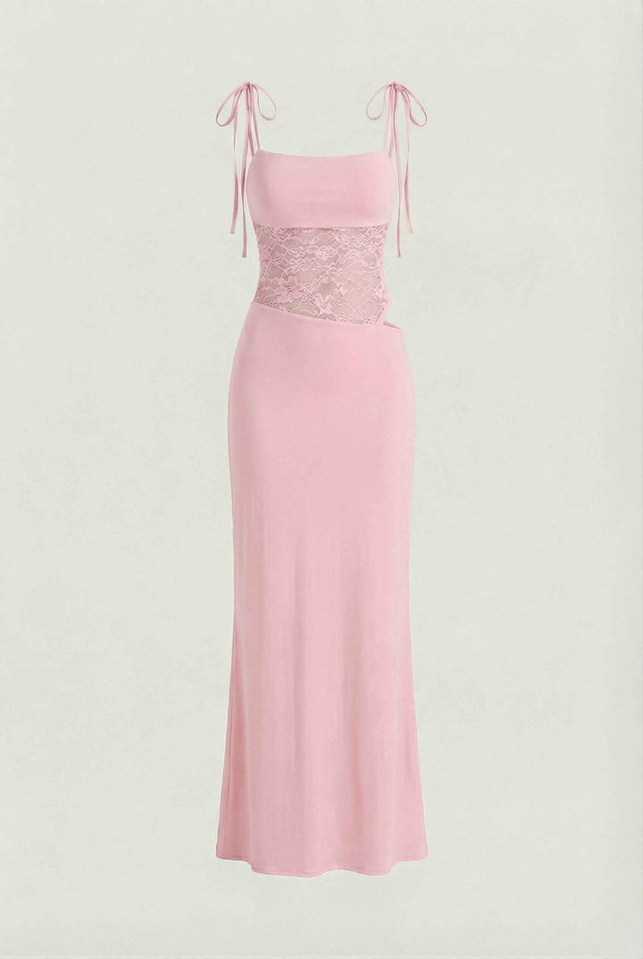 Nina | Sleeveless Pink Romantic Maxi Dress