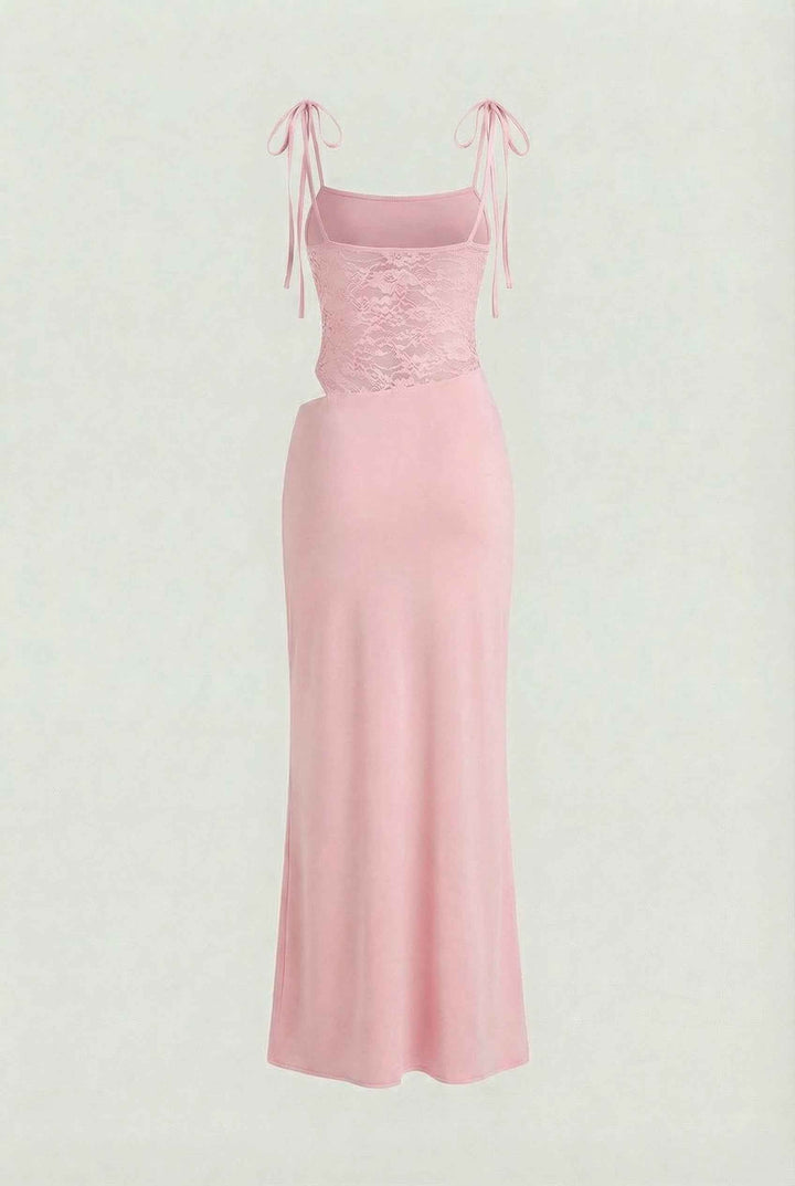 Nina | Sleeveless Pink Romantic Maxi Dress