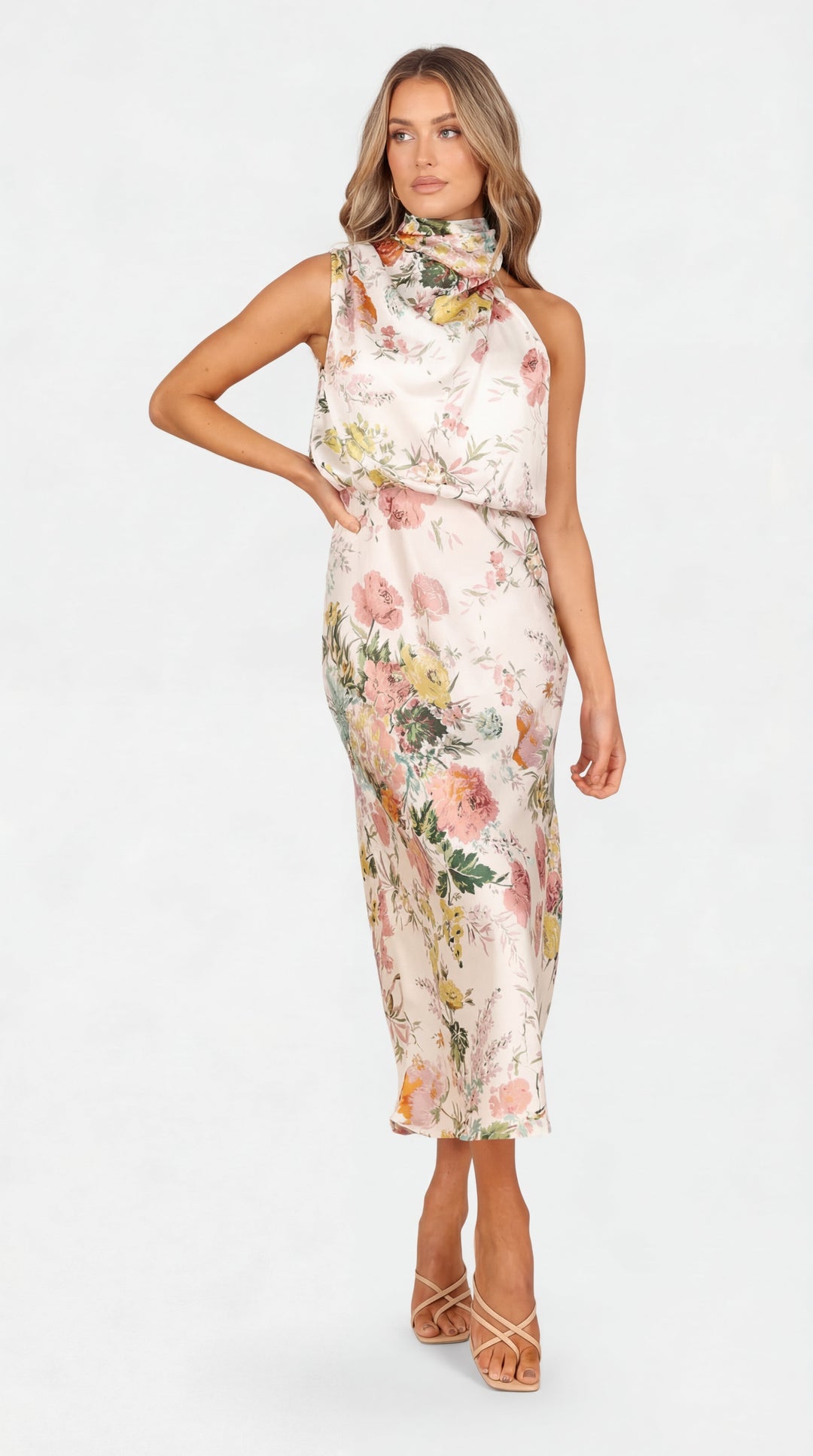 Lisa | Maxi Floral Halter Dress