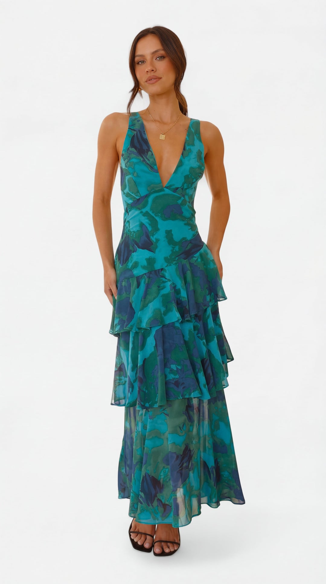 Domenica | V-Neck Georgette Dress