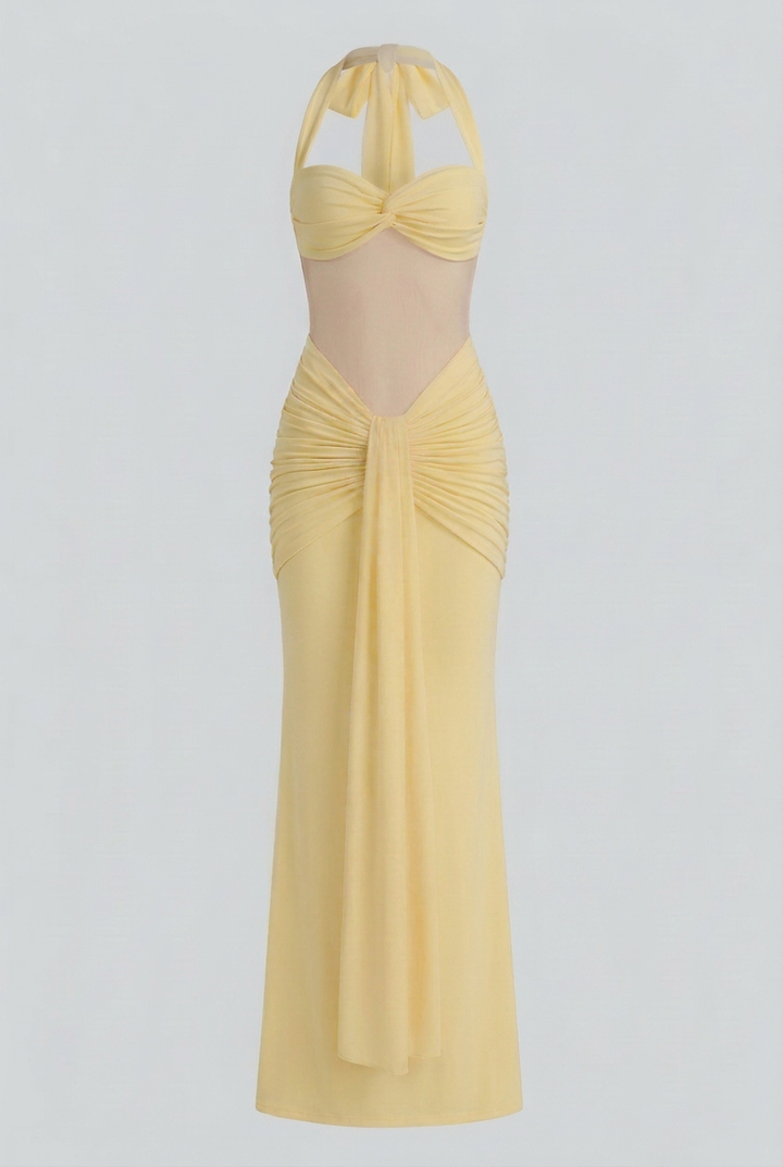 Galina | Ruffled Sleeve Maxi Dress
