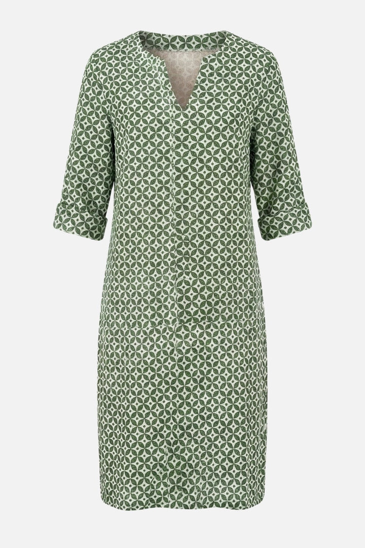 Ilona | Geometric Pattern Loose Midi Dress