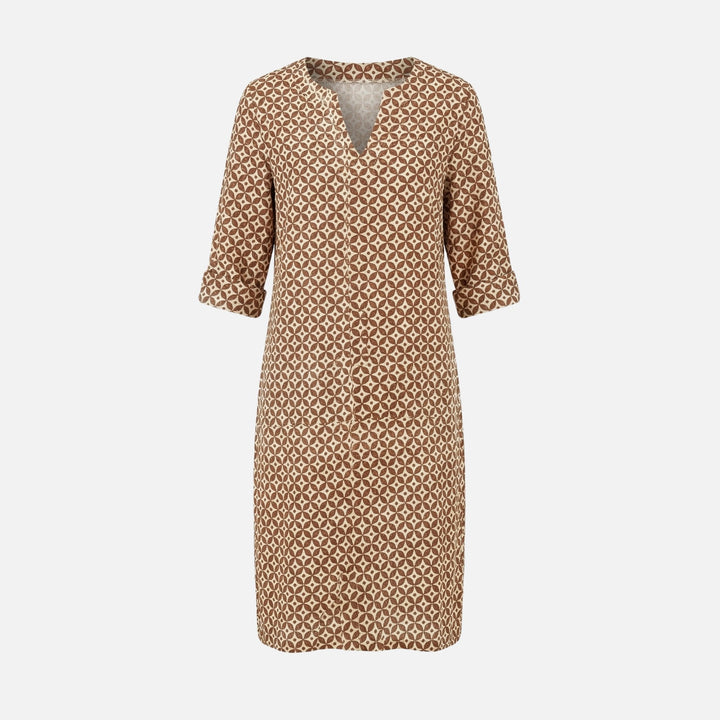 Ilona | Geometric Pattern Loose Midi Dress