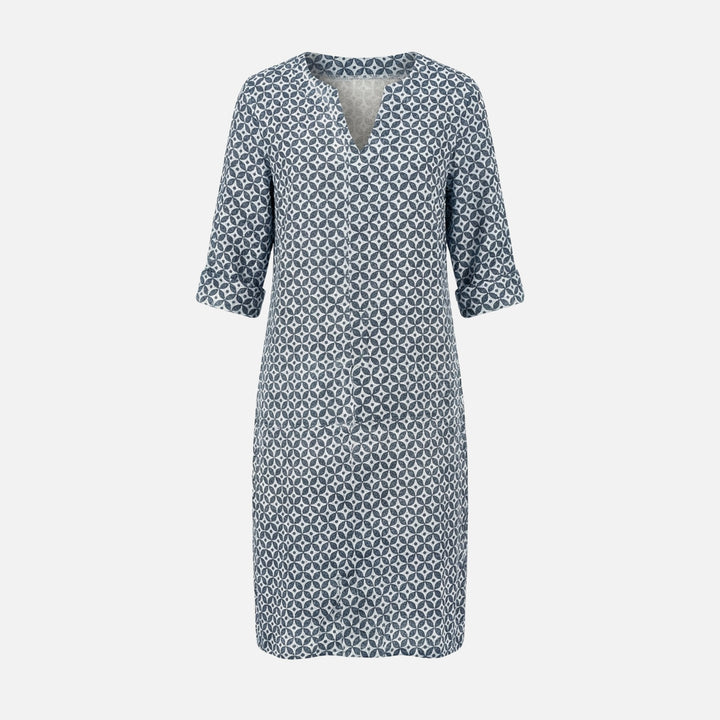 Ilona | Geometric Pattern Loose Midi Dress