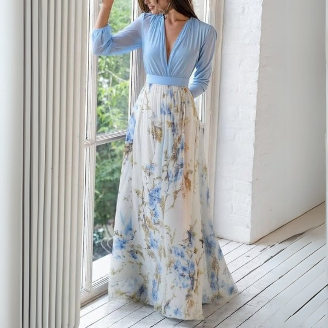 Summer Long Dress with Flowers