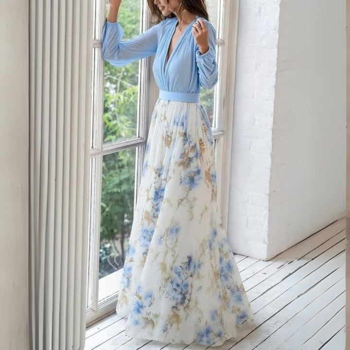 Summer Long Dress with Flowers