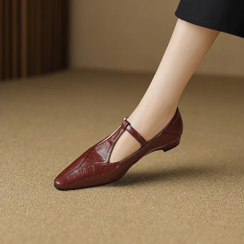 Authentic Leather Heels Biana