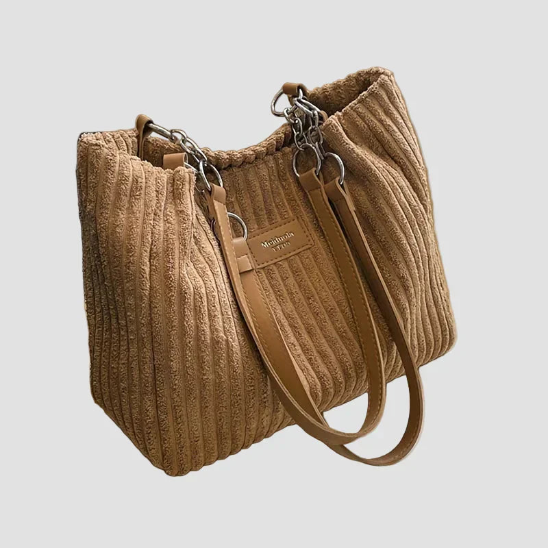 Xella - Soft Corduroy Shoulder Bag