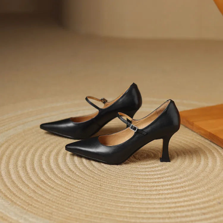 Authentic Leather Heels Samara