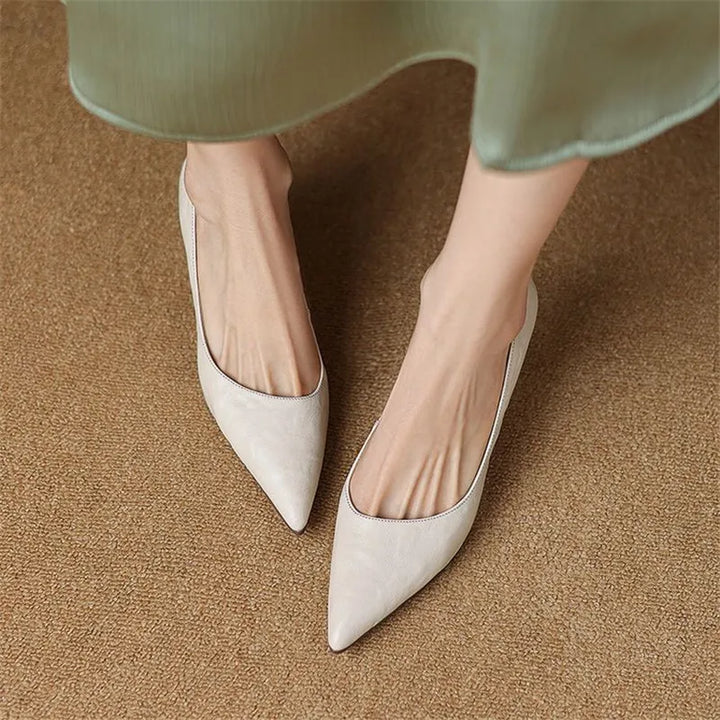 Authentic Leather Stiletto Heels Avero