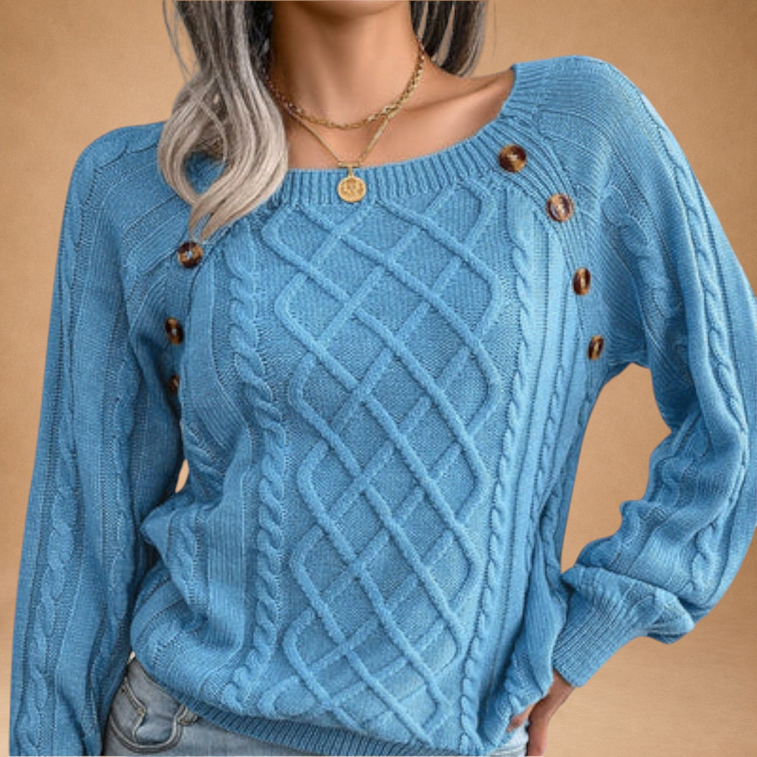 Malia - Knitted Sweater with Buttons