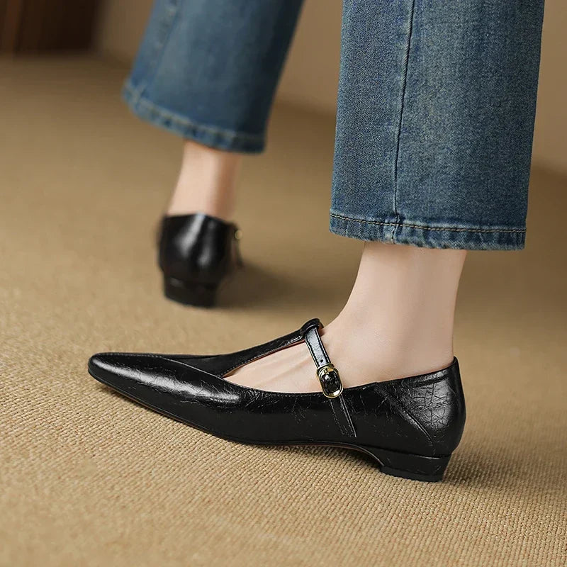 Authentic Leather Heels Biana