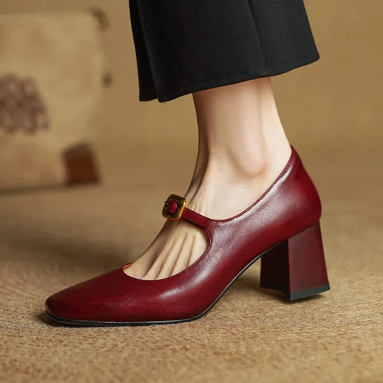 Authentic Leather Heels Luisa