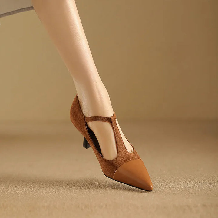 Vistra Leather Court Shoes