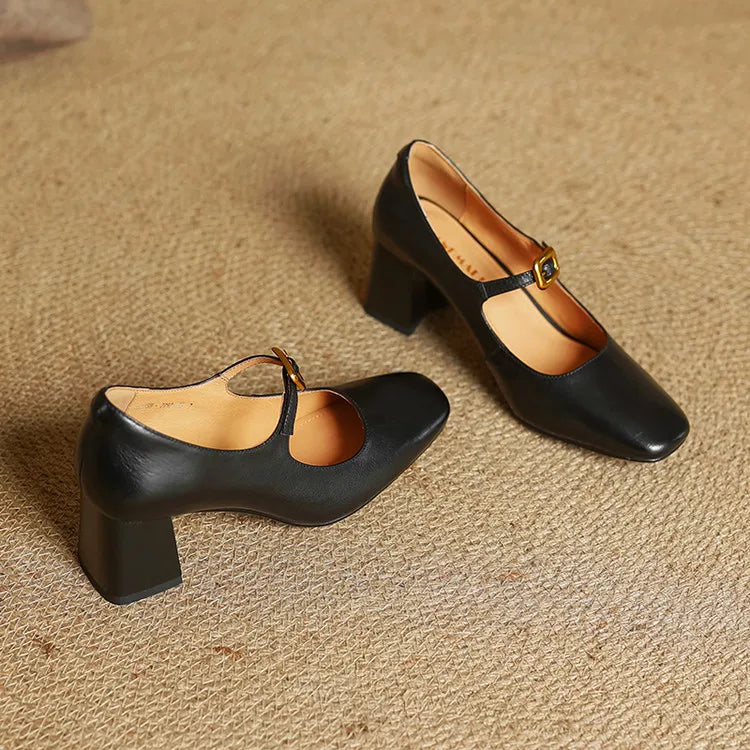 Authentic Leather Heels Luisa