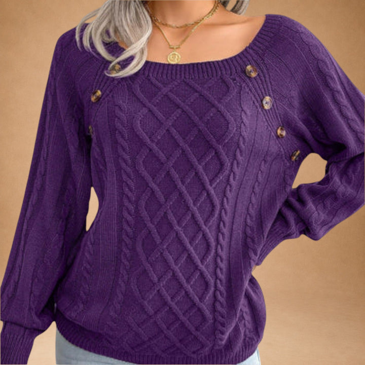 Malia - Knitted Sweater with Buttons