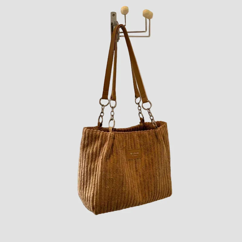 Xella - Soft Corduroy Shoulder Bag