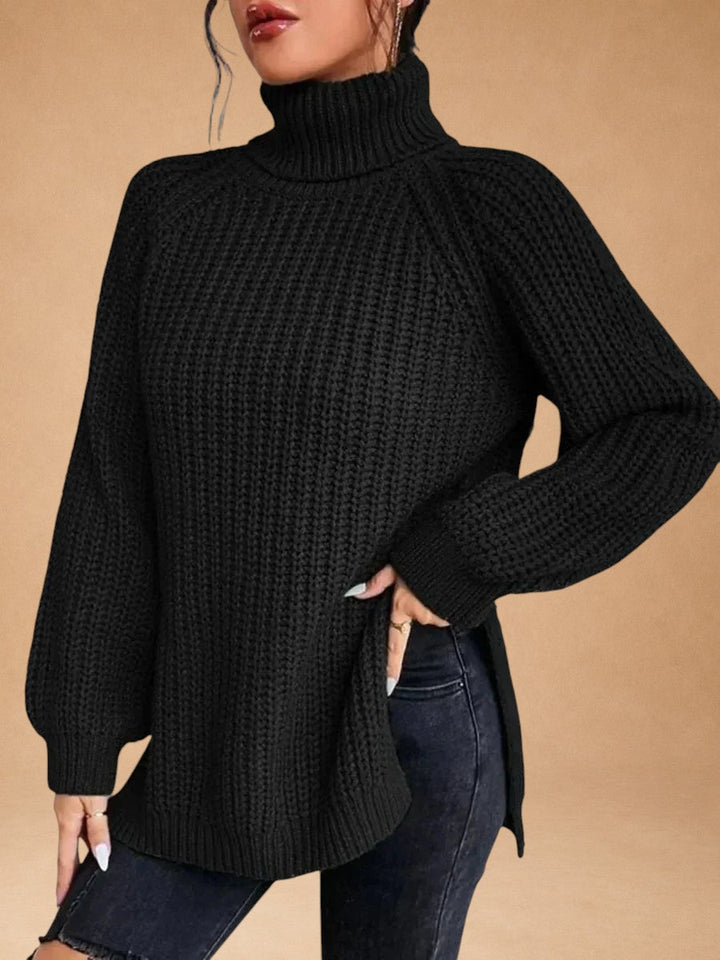 Maria - Warm and Loose Sweater with Collar