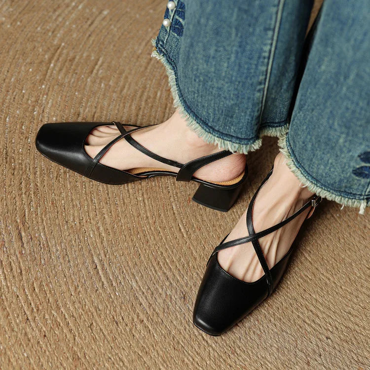 Elavi Authentic Leather Heels