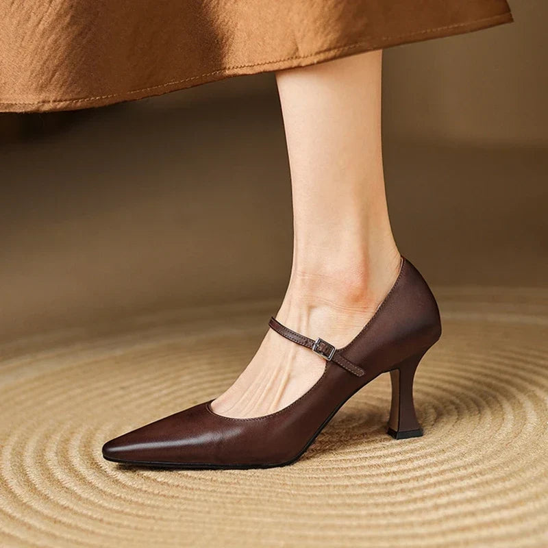 Authentic Leather Heels Samara