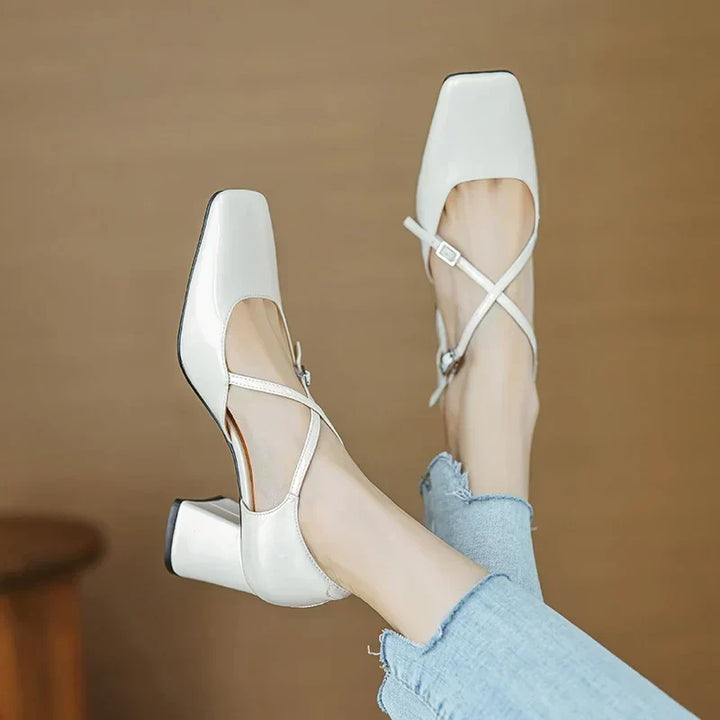 Authentic Leather Heels Lilian