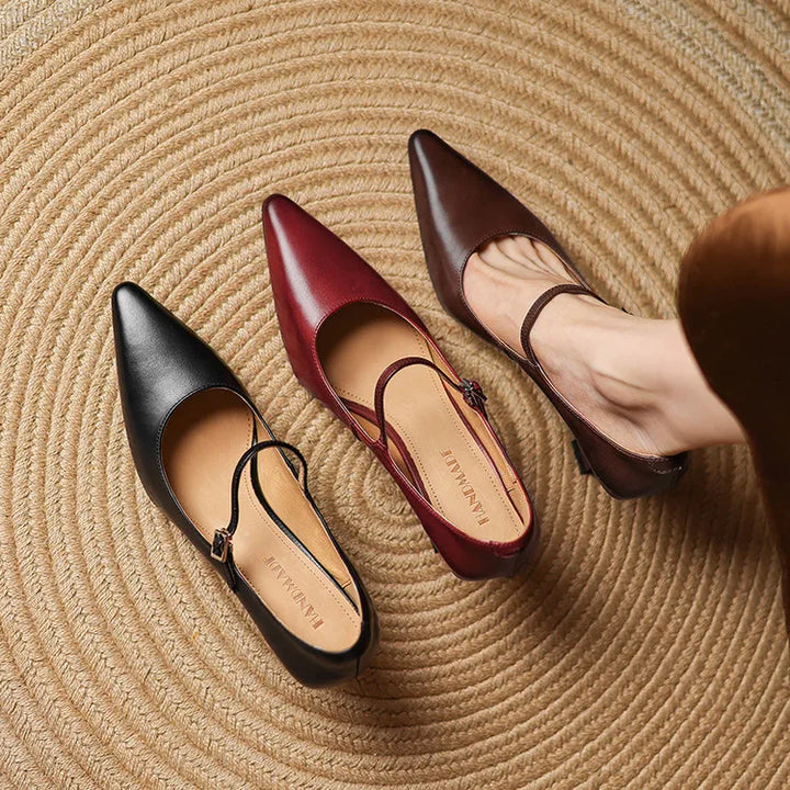 Authentic Leather Heels Samara