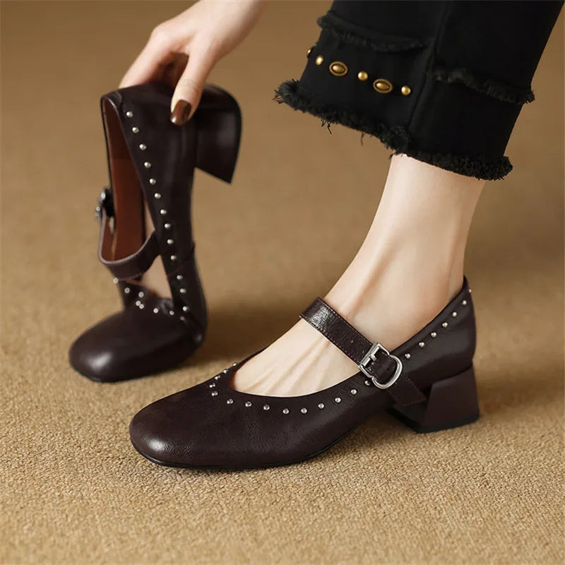 Authentic Leather Court Shoes Elour
