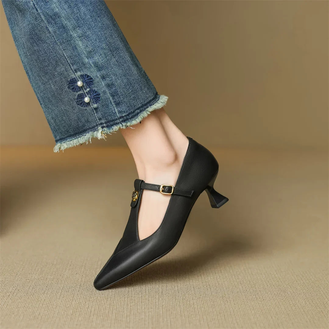 Leather Kitten Heels Maren
