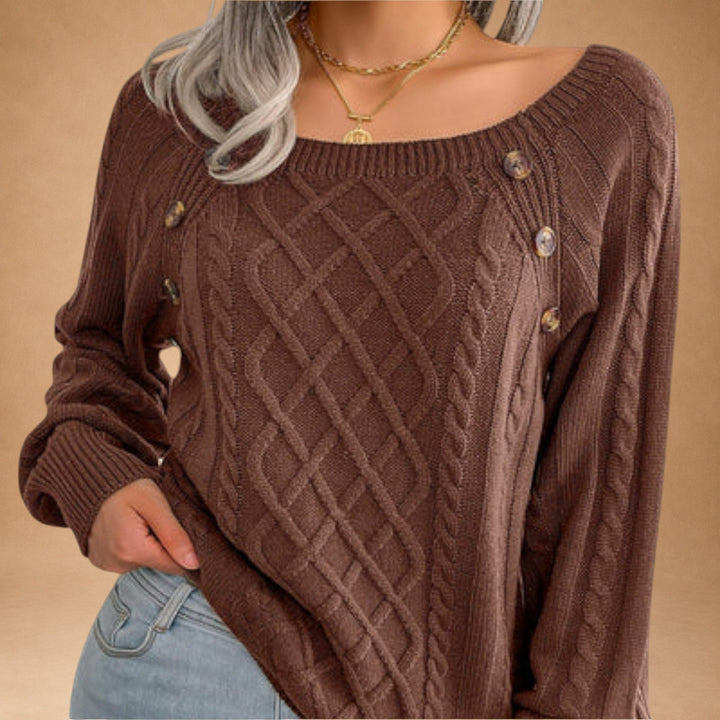 Malia - Knitted Sweater with Buttons