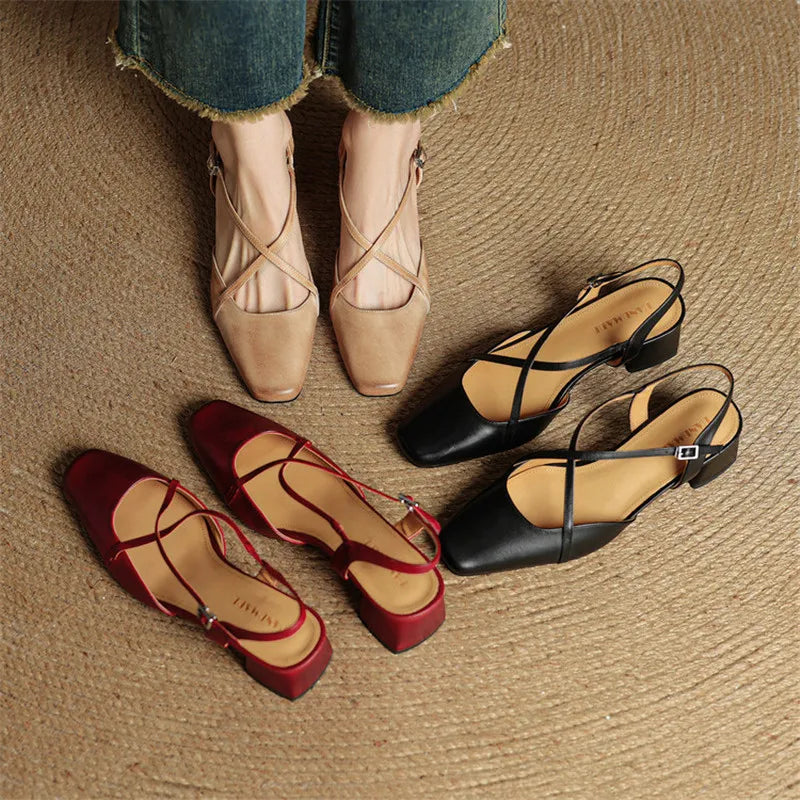 Elavi Authentic Leather Heels