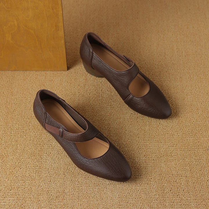 Authentic Leather Mary Jane Heels