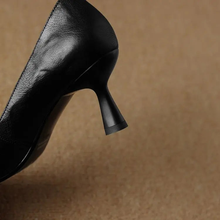 Authentic Leather Stiletto Heels Avero