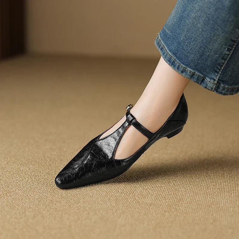Authentic Leather Heels Biana