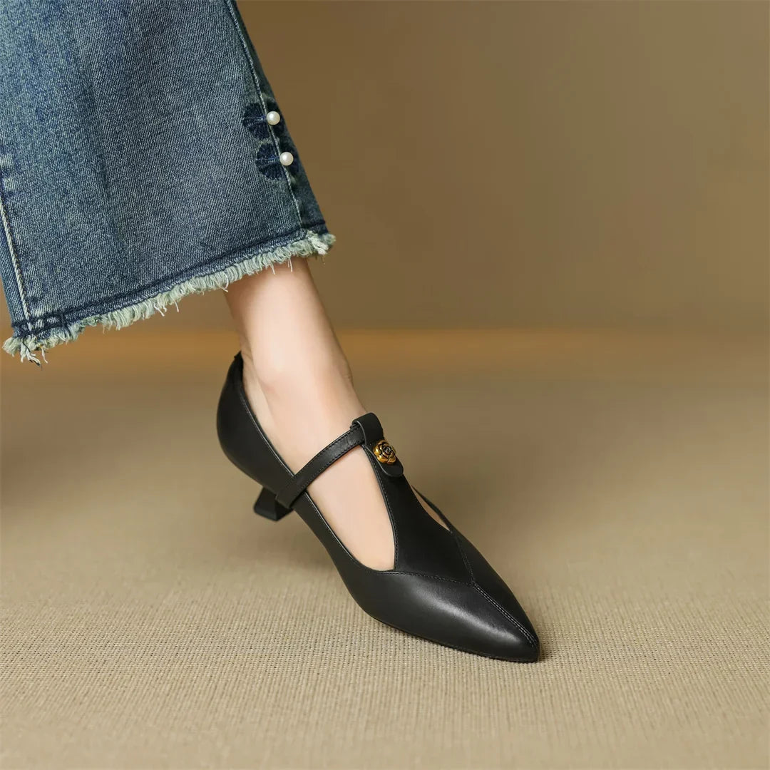 Leather Kitten Heels Maren
