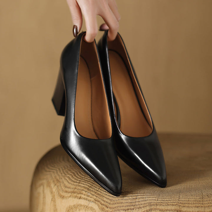 Genuine Leather Nora Heels