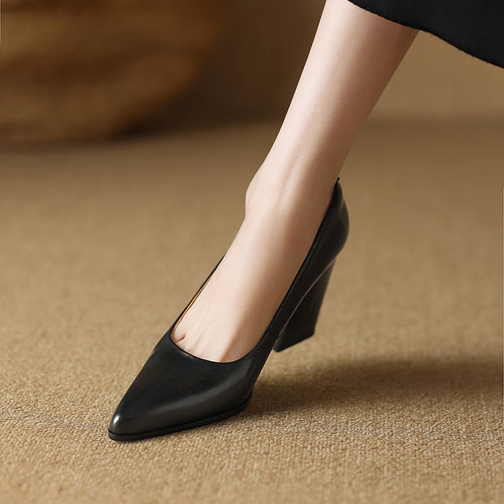 Genuine Leather Nora Heels