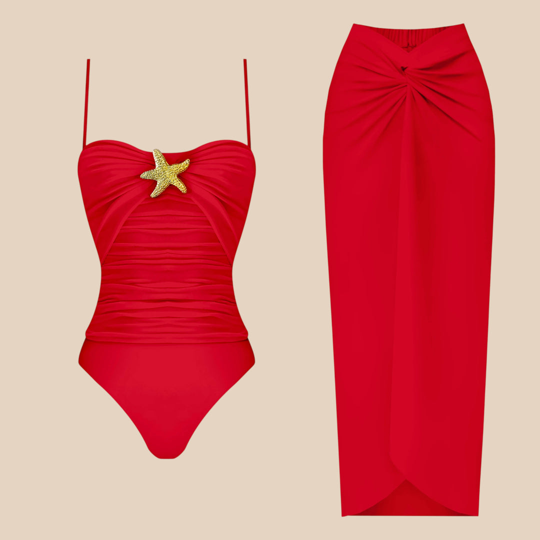 Beach Twin Set with Skirt – Petal