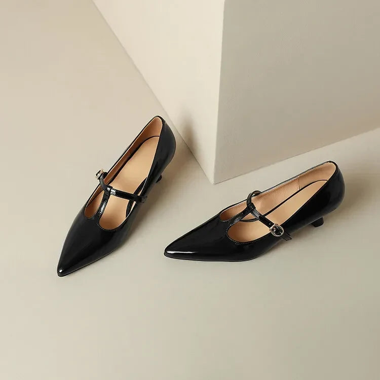 Authentic Leather Heels Ileen