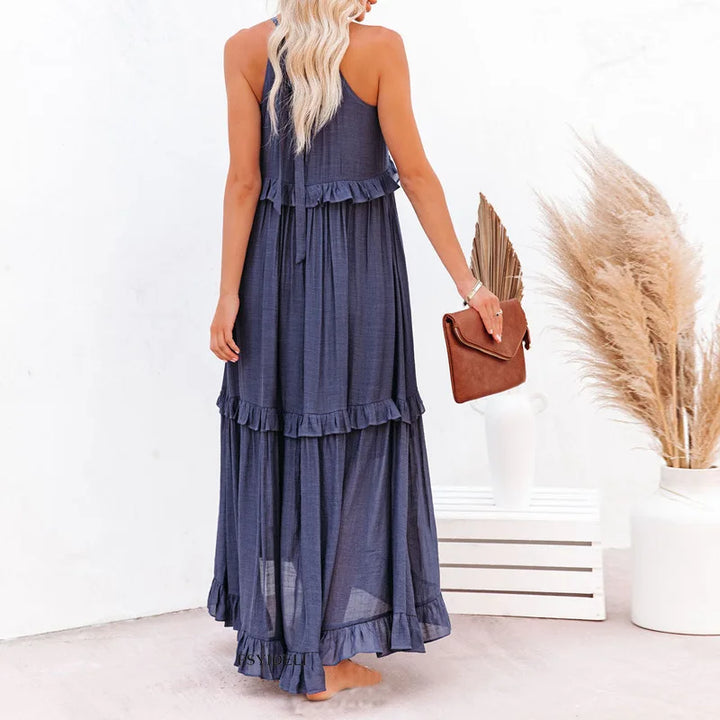 Long Dress in Coral Colour
