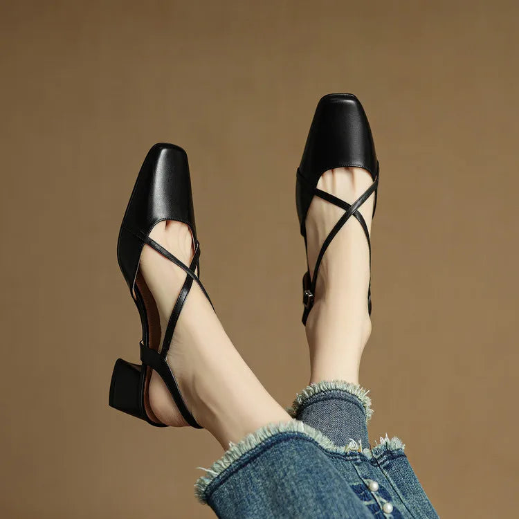Elavi Authentic Leather Heels