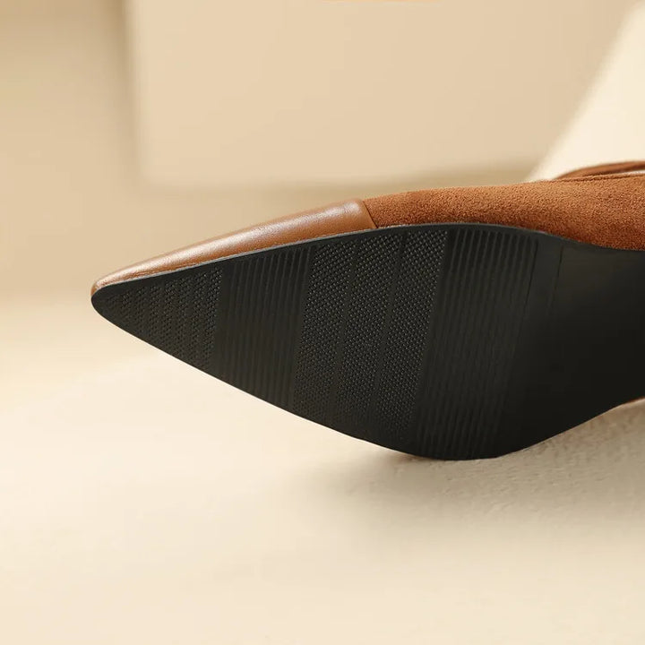 Vistra Leather Court Shoes