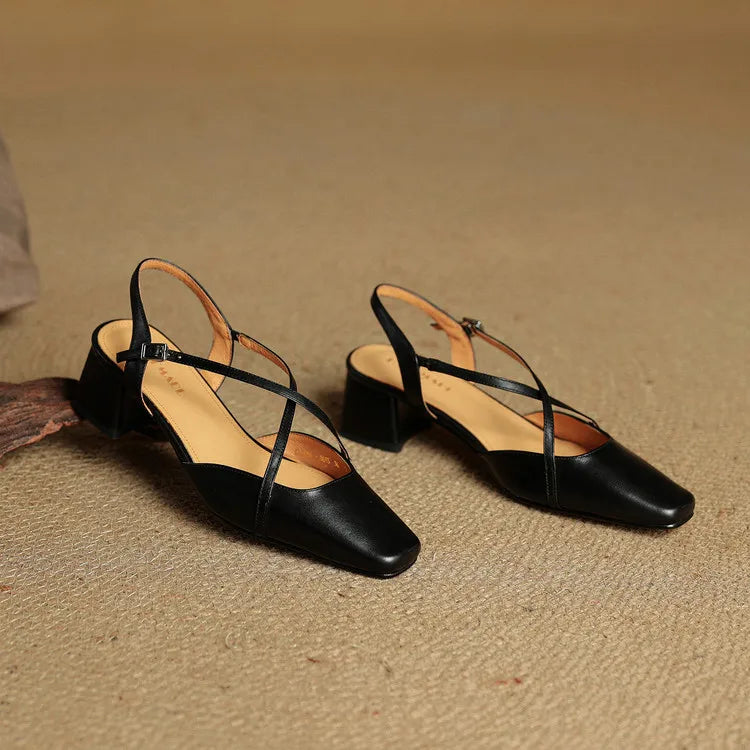 Elavi Authentic Leather Heels